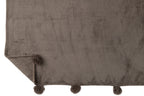J-LINE PLAID POMPOM POLYESTER DONKER TAUPE - Tuincentrum Lopik