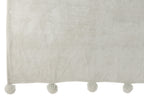 J-LINE PLAID POMPOM POLYESTER LICHTGRIJS - Tuincentrum Lopik