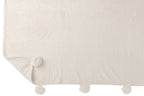 J-LINE PLAID POMPOM POLYESTER ROOM - Tuincentrum Lopik