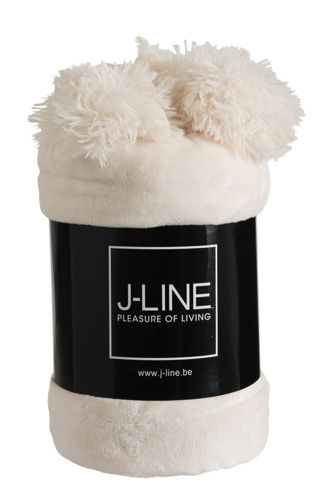 J-LINE PLAID POMPOM POLYESTER ROOM - Tuincentrum Lopik