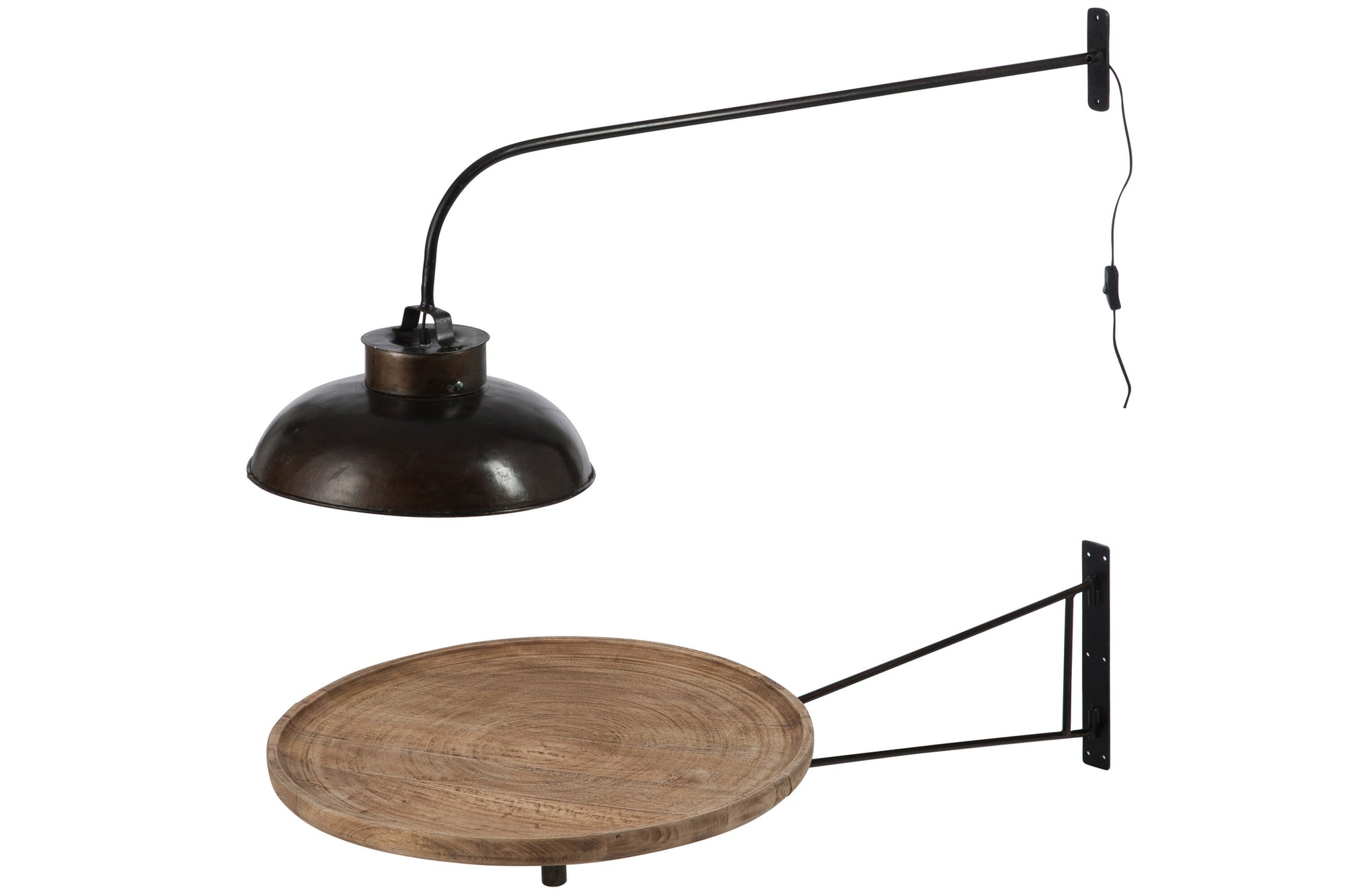 J-LINE WANDLAMP LOUNGE METAAL ZWART