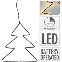 Kerstverlichting - Kerstboom 20 Cm - Met Timer - Op Batterijen