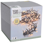 Microcluster - 1500 Led - 30M - Extra Warm Wit - Timer - Lichtfuncties - Geheugen - Buiten