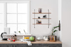MIRRORS AND MORE WANDPLANK CLARA METAAL/HOUT ZWART/WIT 62 CM
