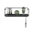 MIRRORS AND MORE WANDPLANK LIANDRA METAAL ZWART 50 CM