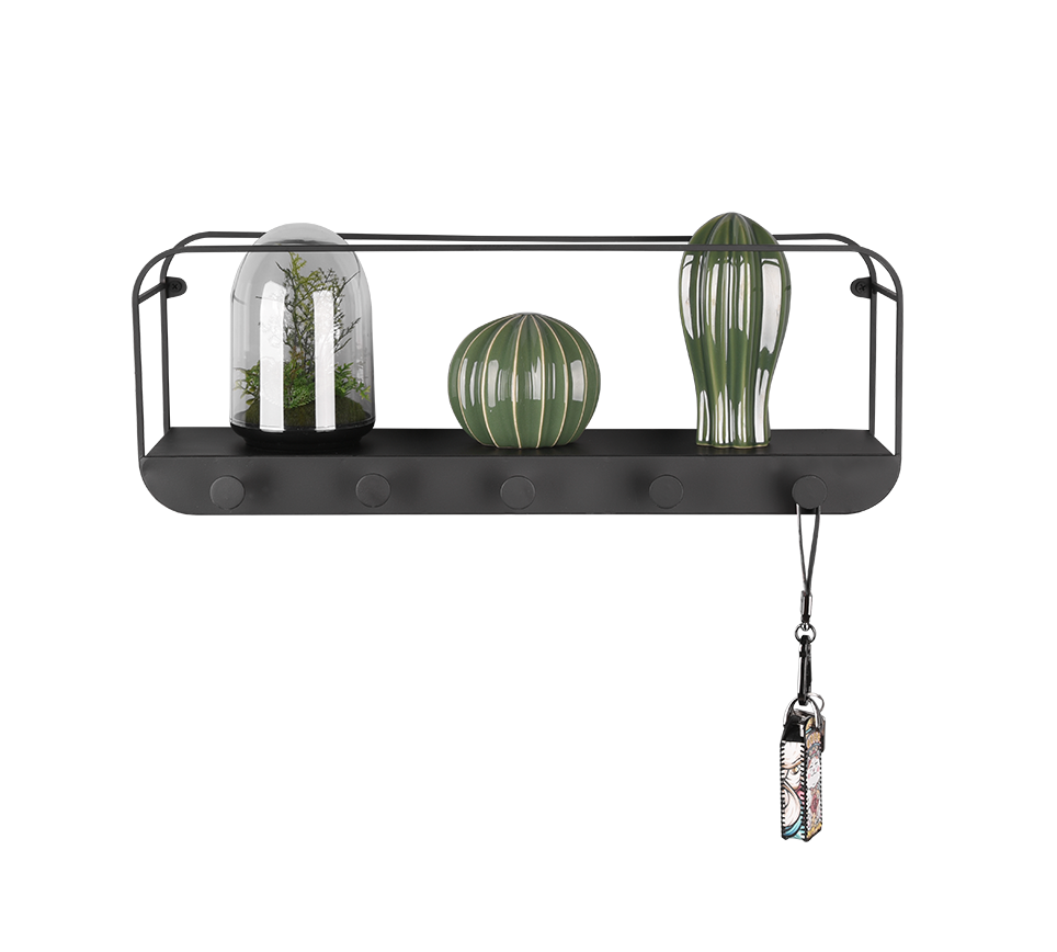 MIRRORS AND MORE WANDPLANK LIANDRA METAAL ZWART 50 CM