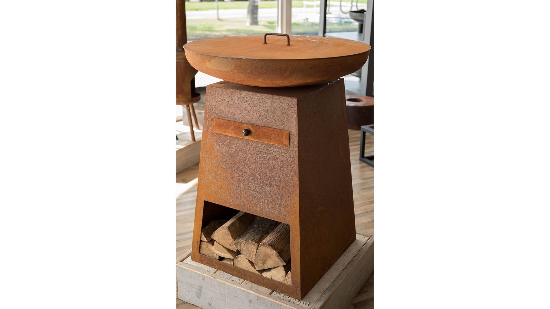 REDFIRE DEKSEL ORION CLASSIC 82CM ROEST STAAL