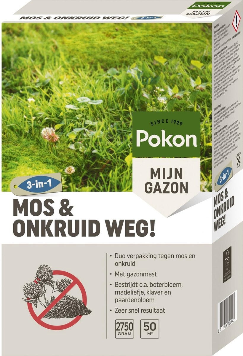 MOS EN ONKRUID WEG! (3-IN-1) 2750 GRAM 50M²