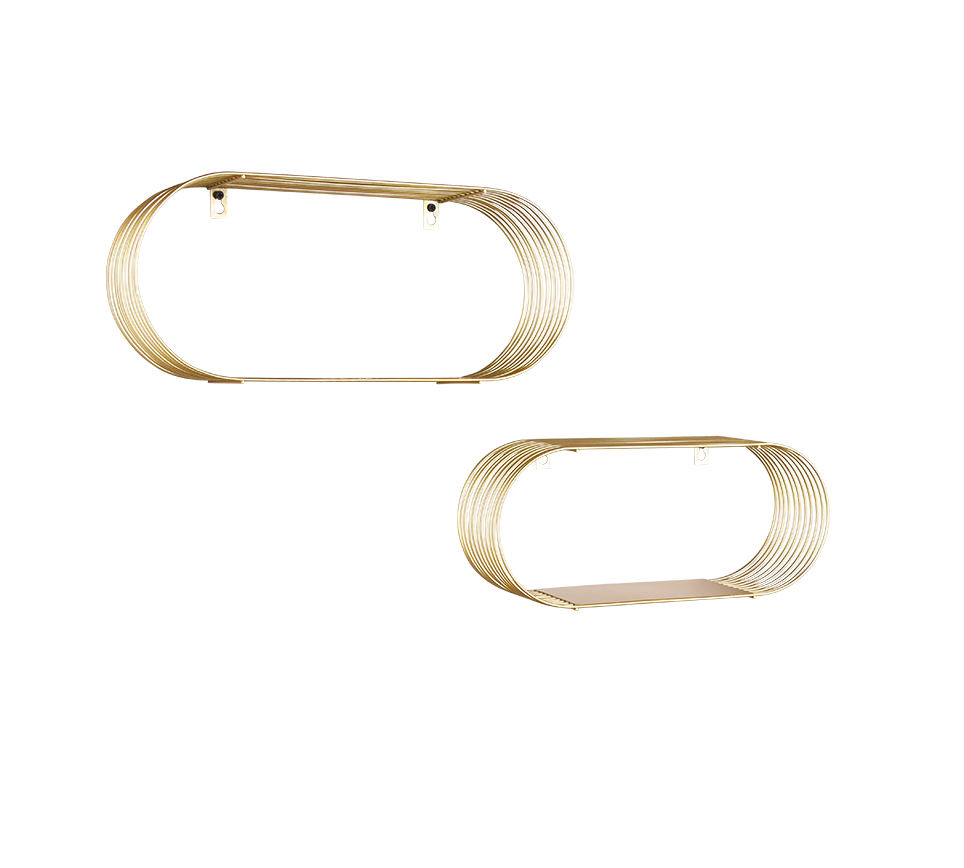 MIRRORS AND MORE WANDPLANK JOYCE METAAL GOUD 43 CM