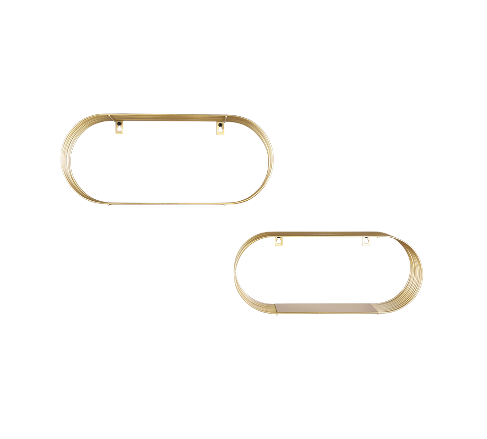MIRRORS AND MORE WANDPLANK JOYCE METAAL GOUD 43 CM