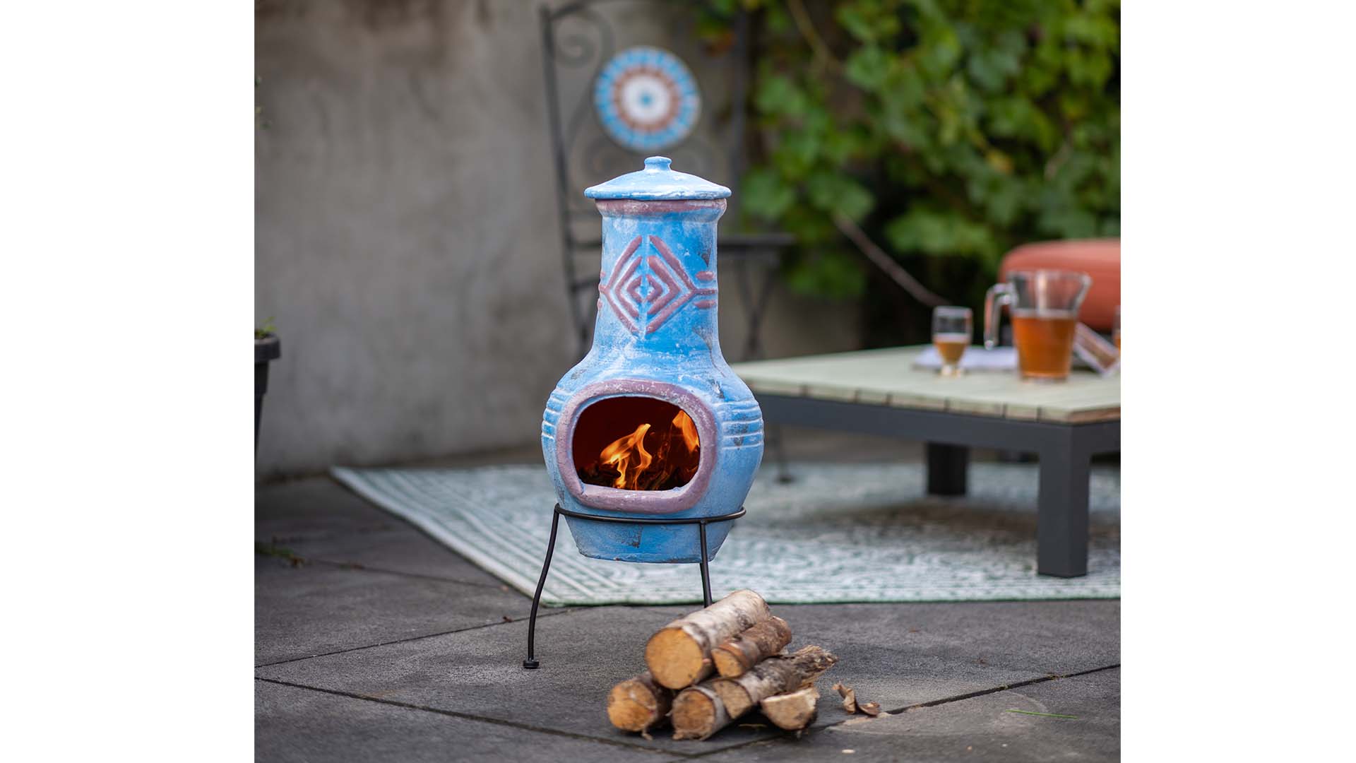 REDFIRE CHIMENEA COLIMA KLEIHAARD BLAUW/ROOD