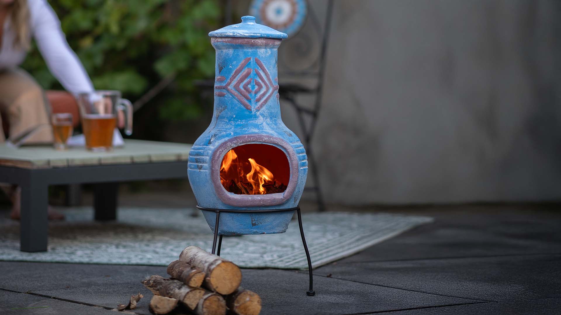 REDFIRE CHIMENEA COLIMA KLEIHAARD BLAUW/ROOD