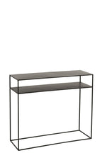 Console Rechthoekig 2 Planken Metaal Zwart