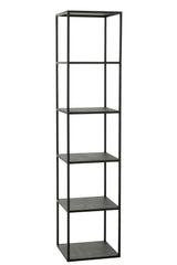 J-LINE REK 6 NIVEAUS METAAL ZWART 40X40XH180,5CM - Tuincentrum Lopik
