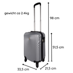 Ceruzo Handbagage Koffer - 51.5 Cm - Grijs