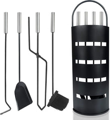 Ceruzo Openhaardset Rvs Zwart - 5 Delig