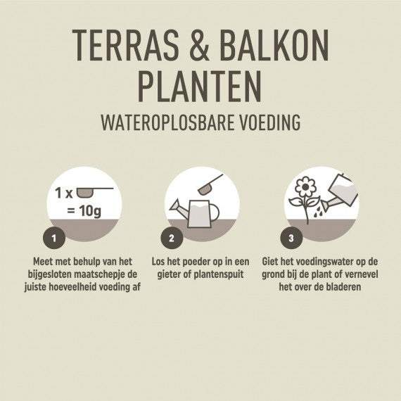 TERRAS & BALKON PLANTEN WATEROPLOSBAAR VOEDING 500 GRAM