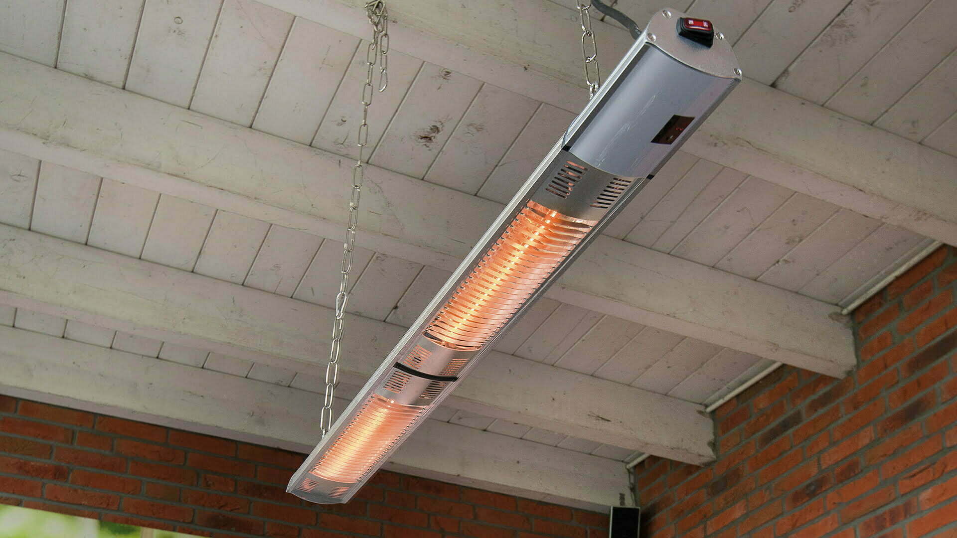 SUNRED ULTRA HANGEND/WAND TERRASVERWARMER ZILVER 3000W RD-SILVER-3000H