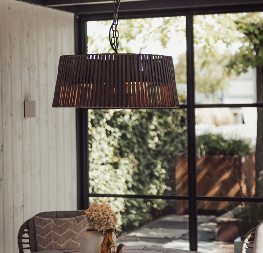 SUNRED ARTIX CORDA BRIGHT HANGEND TERRASVERWARMER BRUIN 1800W ARTIX M-HO BROWN