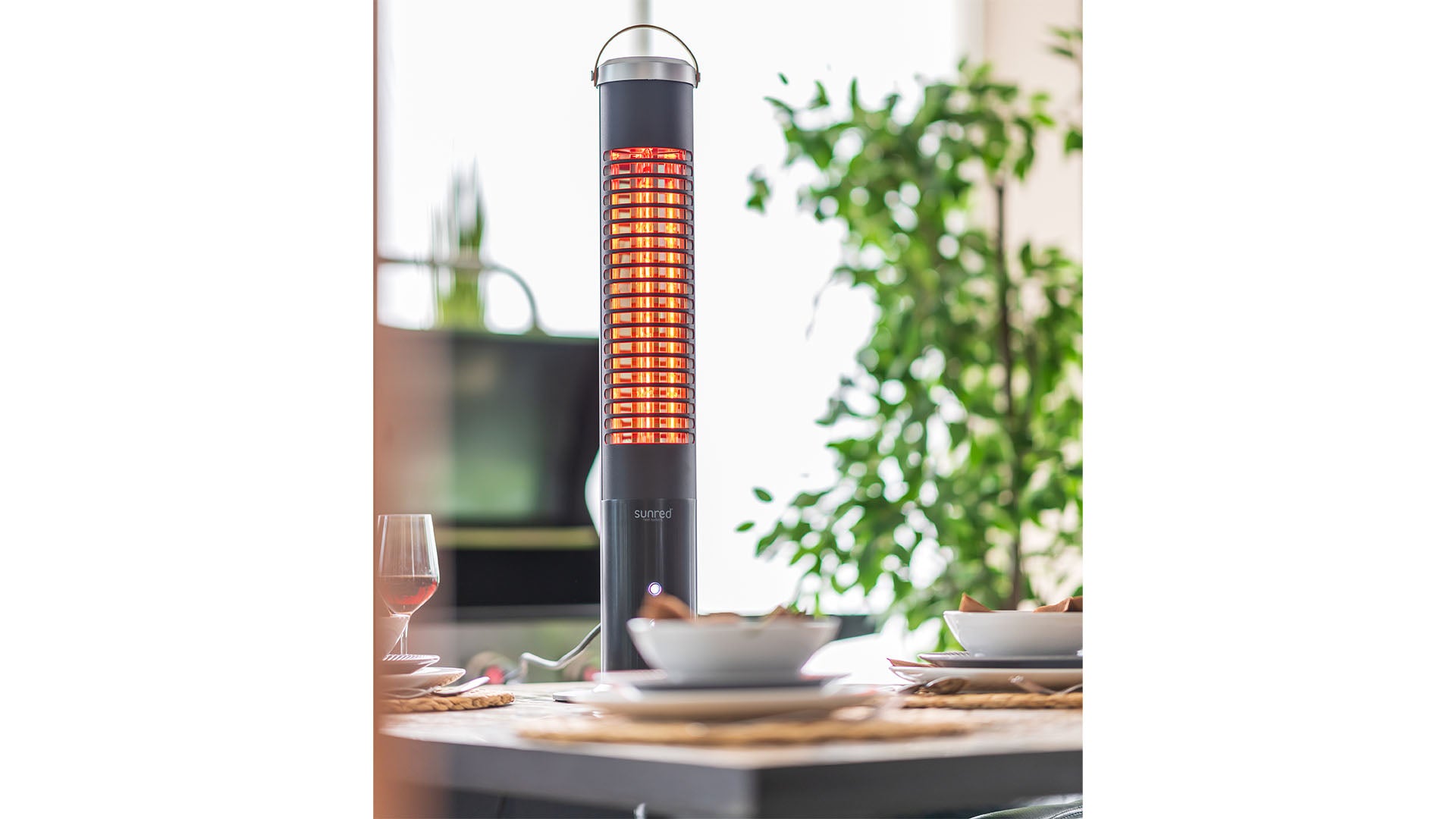 SUNRED APOLLO ULTRA SMART TAFELMODEL TERRASVERWARMER ZWART 1200W US-AP-12T