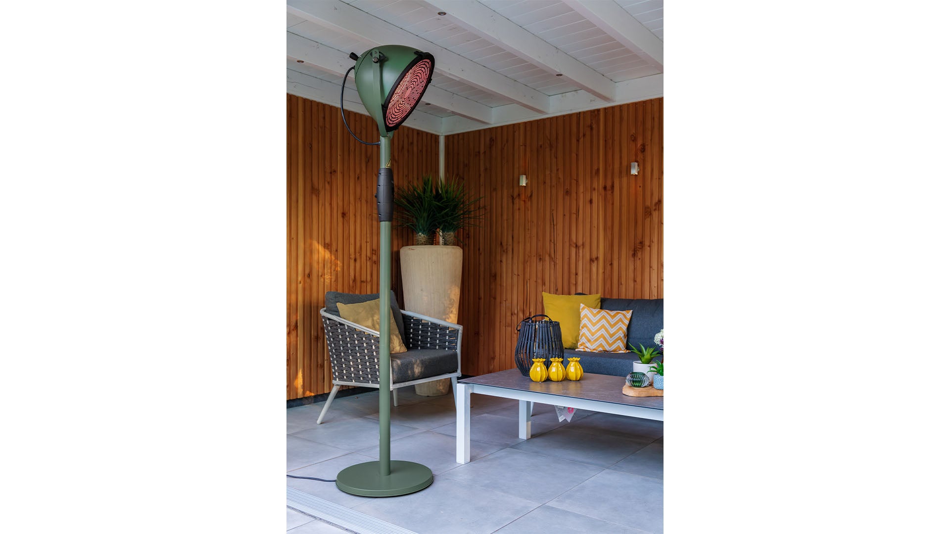 SUNRED INDUS ULTRA SMART STAAND TERRASVERWARMER JADE GROEN 2100W