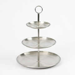 Ceruzo Etagere - 3 Laags - Rvs - D30 X H34 Cm