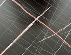Ceruzo Bijzettafel - Banktafeltje - Metaal En Mdf - Zwart-Pink Marble