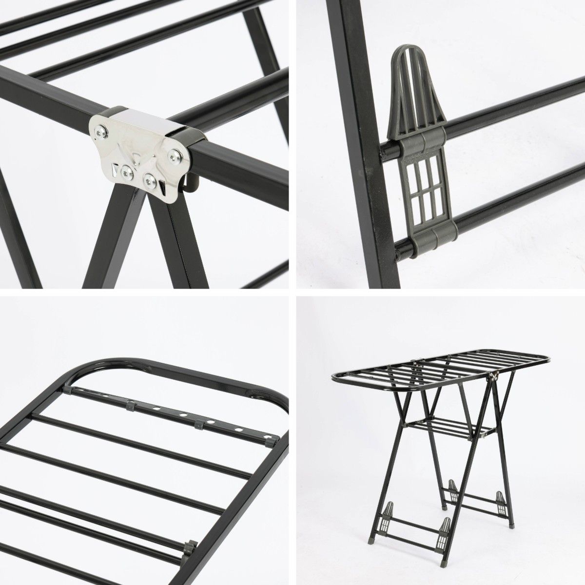 Ceruzo Wasrek - Metaal - Inklapbaar - Zwart