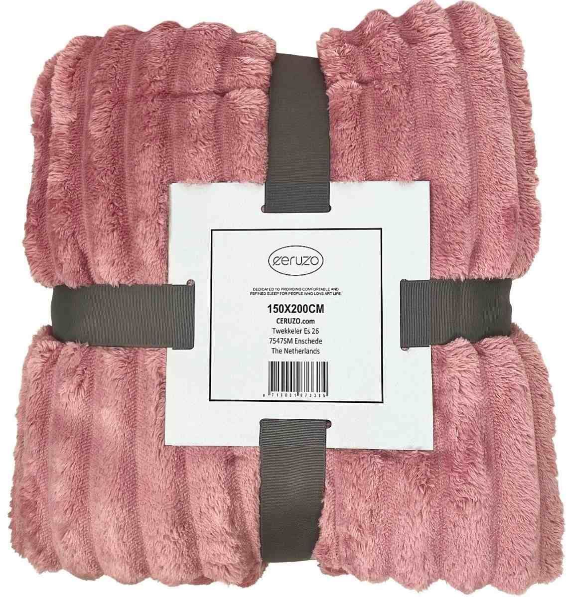 Ceruzo Fleece Deken - 150X200 Cm - Roze