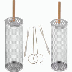 Ceruzo Grillmand - Set Van 2 - Rollend Grillrooster - 30 Cm
