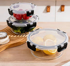 Ceruzo Meal Prep Bakjes - 3 Stuks Vershoudbakjes - Glas