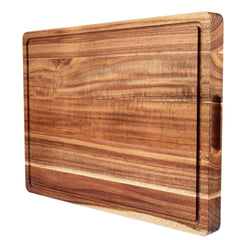 Ceruzo Acacia Houten Snijplank 38X25X2.5 Cm - Met Sapgroef En Handvaten
