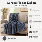Ceruzo Fleece Deken - 150X200 Cm - Antraciet