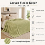 Ceruzo Fleece Deken - 200X240 Cm - Groen