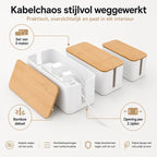 Ceruzo Kabelbox Wit - 3-Delig
