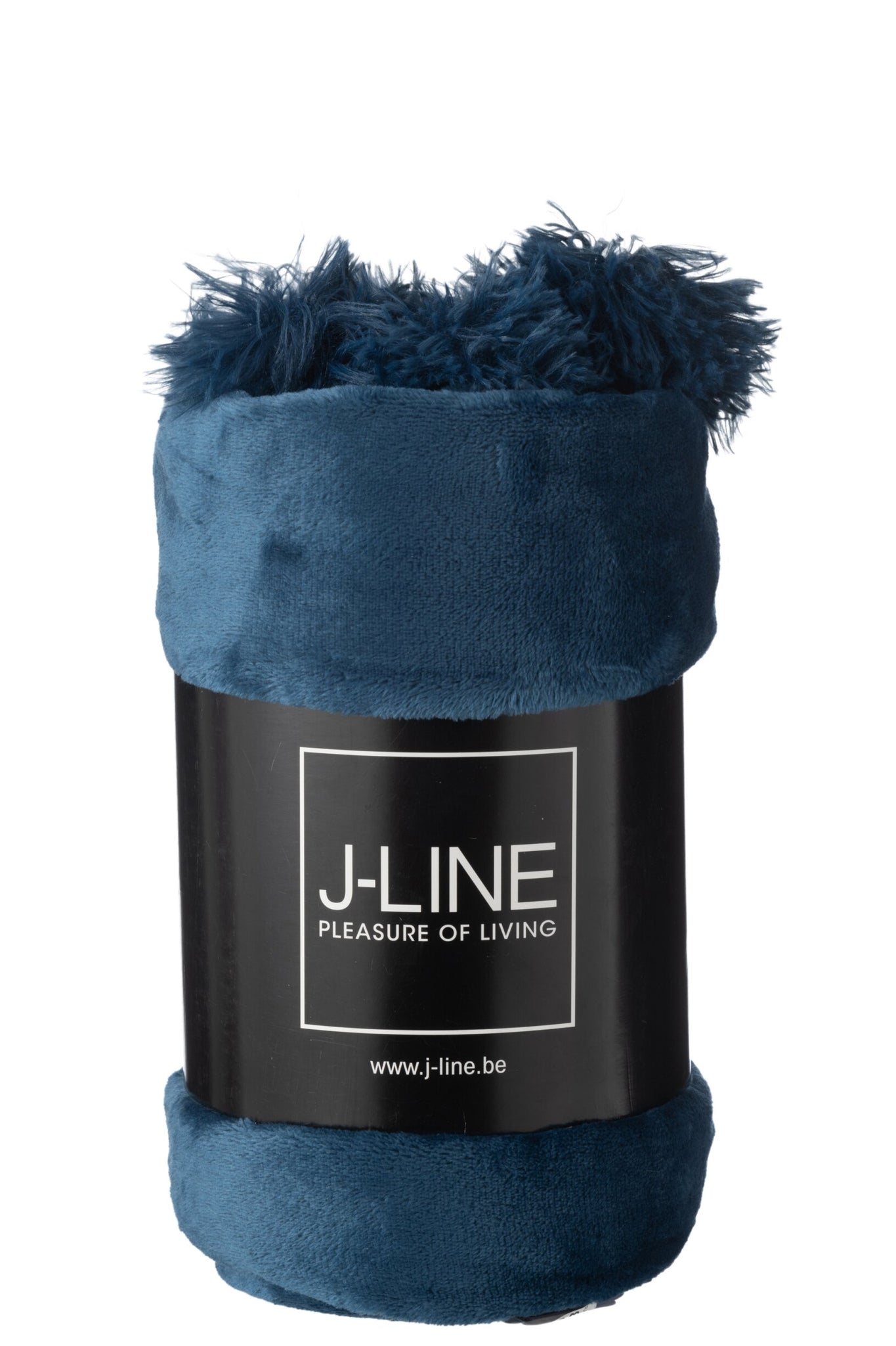 J-LINE PLAID POMPOM POLYESTER BLAUW