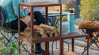 REDFIRE HODR HANDMADE HOUTOPSLAG BOX 50CM ROEST STAAL
