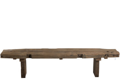 J-LINE BANK ROUGH GERECYCLED HOUT BRUIN - Tuincentrum Lopik