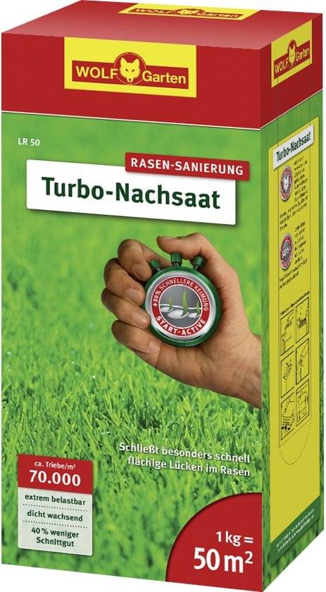 LR25 TURBO-BIJZAAIEN 500G = 25M² GAZON HERSTEL