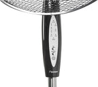  ASV45ZR STATIEFVENTILATOR 45 CM MET ASTANDSBEDIENING EN TIMER ZWART 45 WATT