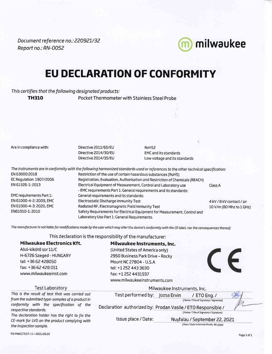  TH310 DIGITALE THERMOMETER RVS SENSOR -50°C TOT +150°C