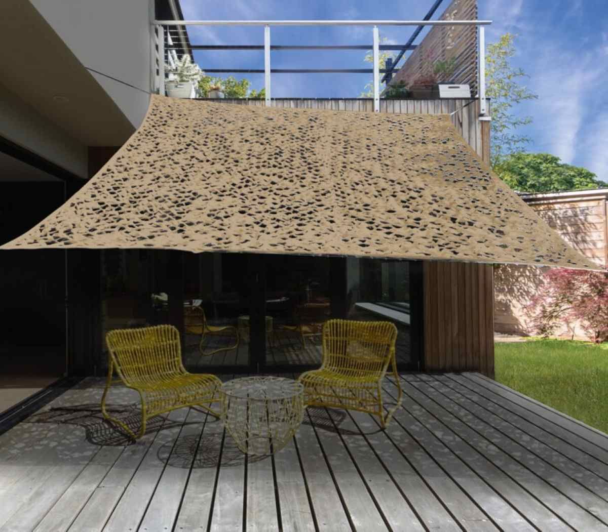 Schaduwdoek Camouflagedoek - Beige - 2X3 M