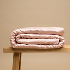 COCO & CICI ECO BAMBOE DEKBEDOVERTREK POWDER PEACH SINGLE 140 X 220 CM + 1 KUSSENSLOOP 60 X 70 CM