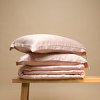 COCO & CICI ECO BAMBOE DEKBEDOVERTREK POWDER PEACH QUEEN 200 X 220 CM + 2 KUSSENSLOPEN 60 X 70 CM