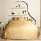 Coco & Cici - Bamboe Hoeslaken 180 x 200 cm - 2 Persoons Beddengoed - Okergeel - Elastiek Rondom - 100% Eco Bamboe - Tuincentrum Lopik
