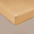Coco & Cici - Bamboe Hoeslaken 90 x 210 cm - 1 Persoons Beddengoed - Okergeel - Elastiek Rondom - 100% Eco Bamboe - Tuincentrum Lopik
