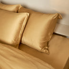 Coco & Cici - Bamboe Hoeslaken 90 x 210 cm - 1 Persoons Beddengoed - Okergeel - Elastiek Rondom - 100% Eco Bamboe - Tuincentrum Lopik