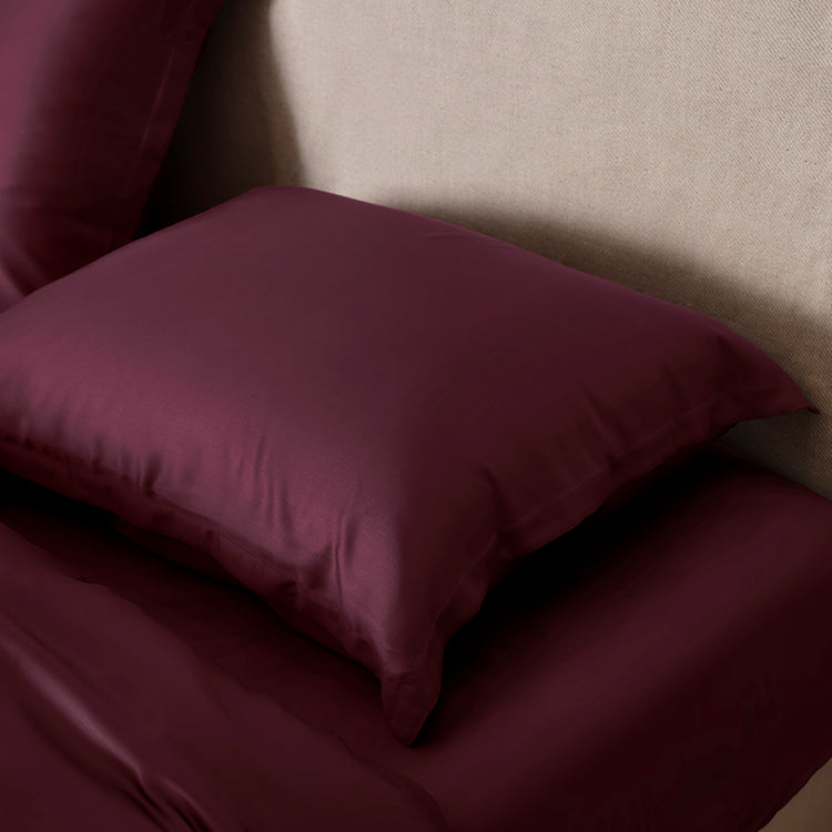 COCO & CICI ECO BAMBOE SATEEN DEKBEDOVERTREK BORDEAUX