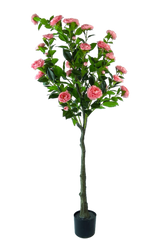 NEVERLEAFS KUNSTPLANT CAMELIA LUXE 160 CM ROZE/GROEN