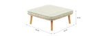 MIRA LOUNGE CORNER TABLE 80X80X40CM ALU LICHTGEEL WICKER WIT NATUREL ACACIA TEAK LOOK GLASPLAAT